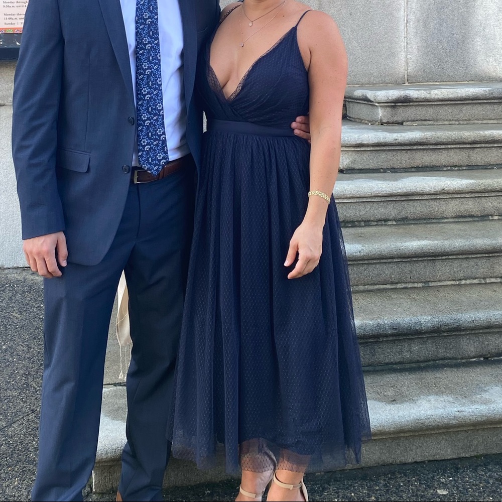 Express Navy Blue Midi dress
